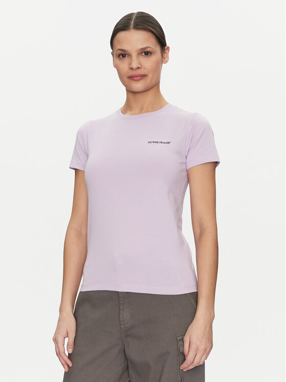 Guess Jeans Guess Jeans Tricou W4YI02 J1314 Violet Slim Fit