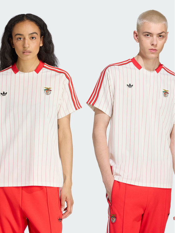 adidas adidas Koszulka techniczna Benfica Biały Loose Fit