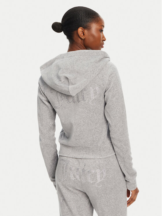 Juicy Couture Juicy Couture Світшот Madison JCWA122001 Сірий Slim Fit