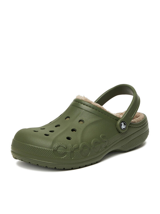 Crocs Crocs Natikači C-BAYA LINED CLOG 205969-3TC Zelena