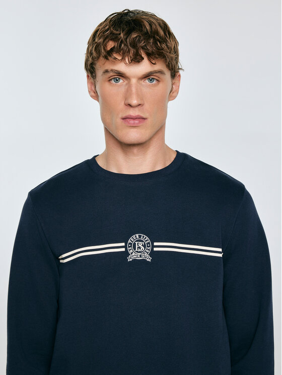 BIG STAR BIG STAR Bluza DANIEL Granatowy Basic Fit