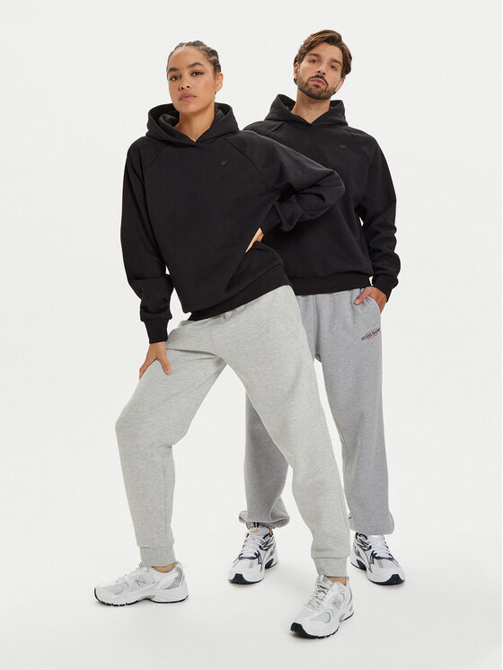 4F 4F Mikina Unisex 4FWAW24TSWSU1314 Černá Loose Fit