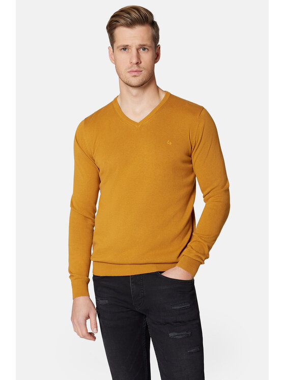 Lancerto Lancerto Sweter Lenny SW073223000040 Żółty Regular Fit