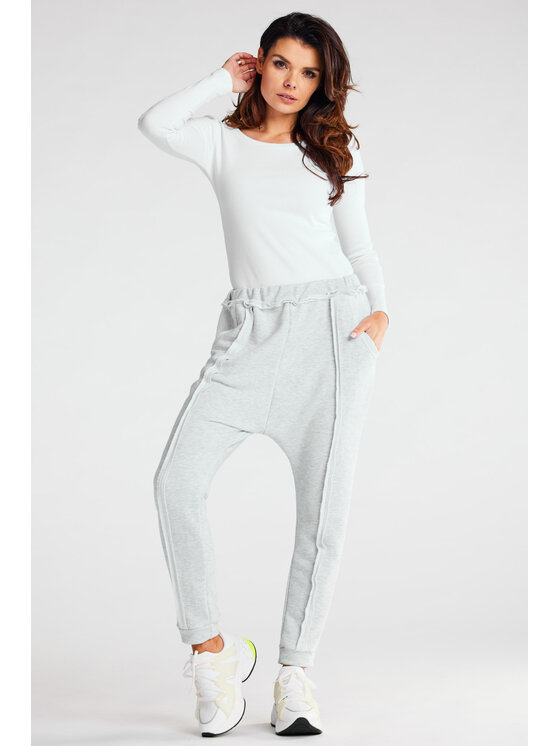 Infinite You Infinite You Dámské kalhoty M274 Šedá Basic Fit