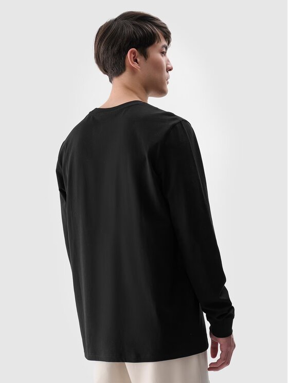 4F 4F Longsleeve 4FWMM00TLONM432-20S Czarny Regular Fit