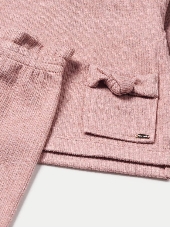 Mayoral Mayoral Set pulover și pantaloni din material textil 2550 Roz Regular Fit