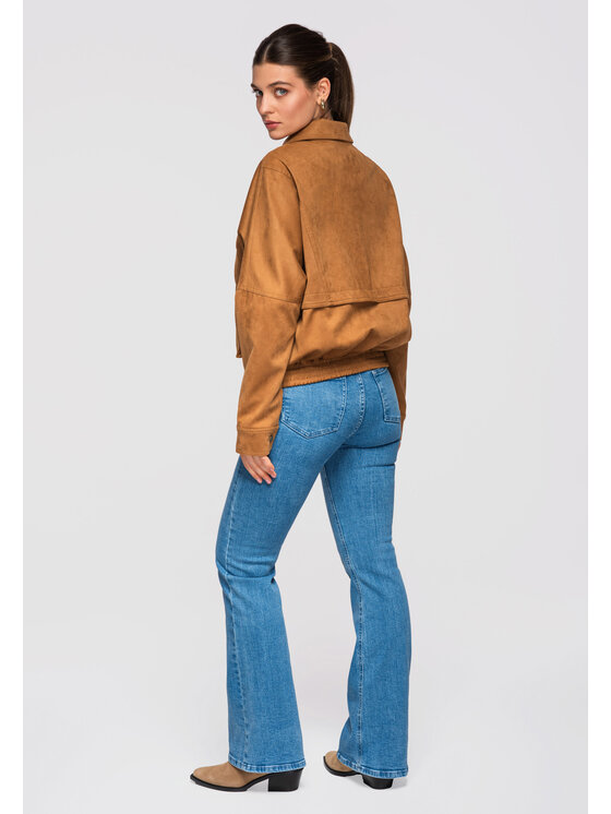 Ombre Ombre Kurtka bomber OW-JAFL-0122 Miedziany Regular Fit