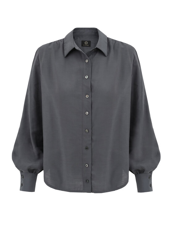Entelier Entelier Koszula koszula oversize Szary Relaxed Fit