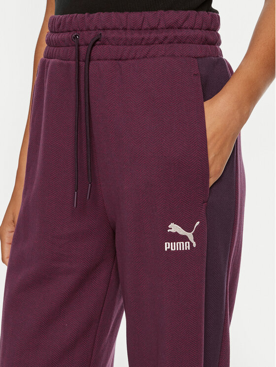 Puma Puma Долнище анцуг T7 High Waist Track 626798 44 Бордо Regular Fit