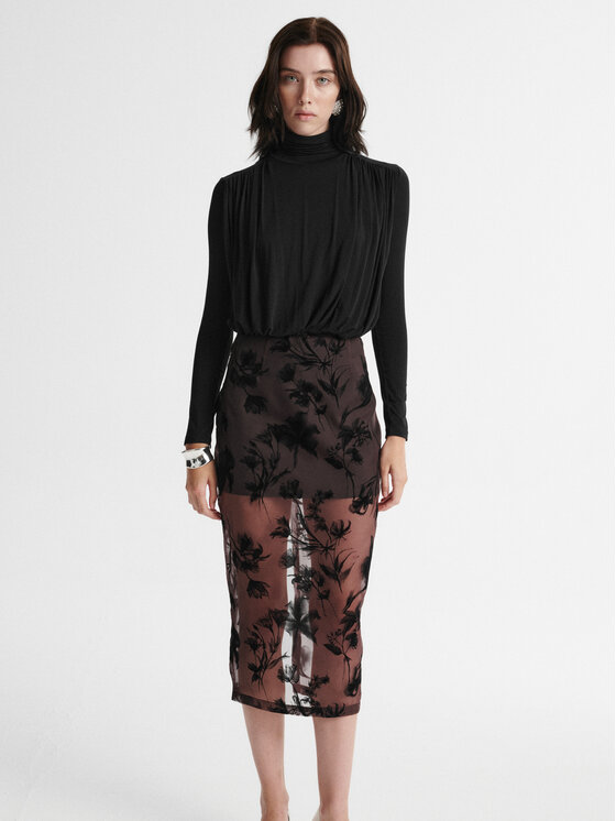 MARI PRETI MARI PRETI Gonna a matita LUNARIA Marrone Slim Fit