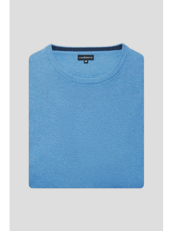 Lancerto Lancerto Sweter Simen SW073224000051 Niebieski Regular Fit