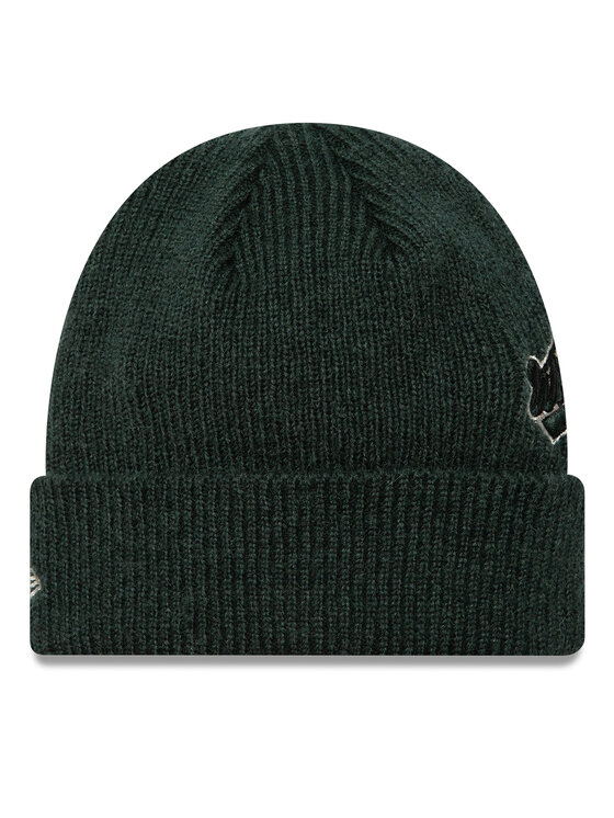 New Era New Era Czapka Atlanta Braves World Series Patch Cuff Knit Beanie 60580730 Zielony