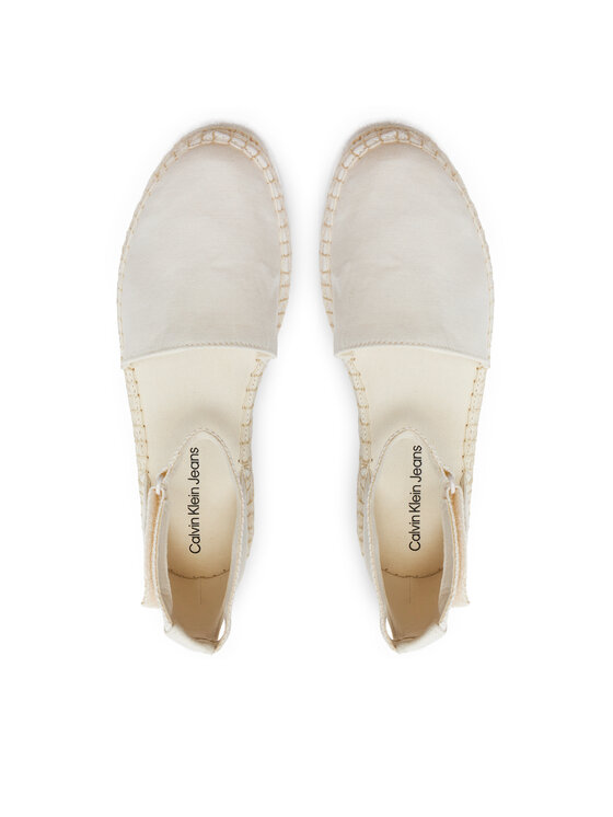Calvin Klein Jeans Calvin Klein Jeans Espadrilky Ankle Espadrille Btw YW0YW01027 Écru