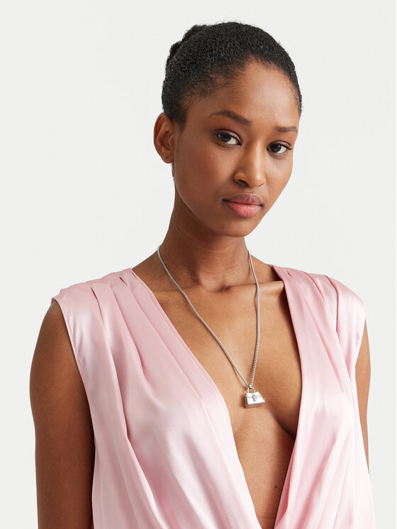 Marc Jacobs Marc Jacobs Колие The St. Marc Cuban-Link Chain Necklace 2F3JNC001J37 Сребрист