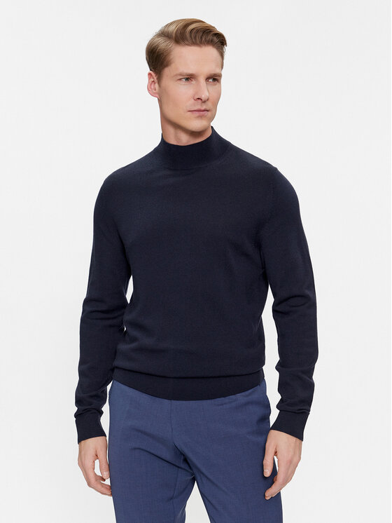 Calvin Klein Pulover Superior K10K110424 Bleumarin Regular Fit