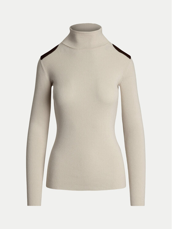 LAUREN RALPH LAUREN LAUREN RALPH LAUREN Rollkragenpullover 200951386001 Écru Slim Fit