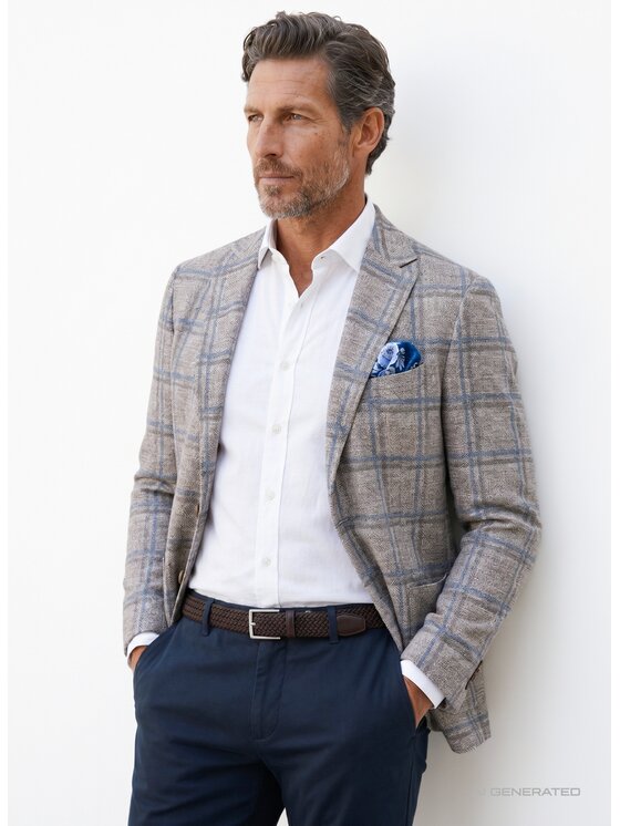 Pako Lorente Pako Lorente Marynarka P26WF-3X-006 Beżowy Slim Fit
