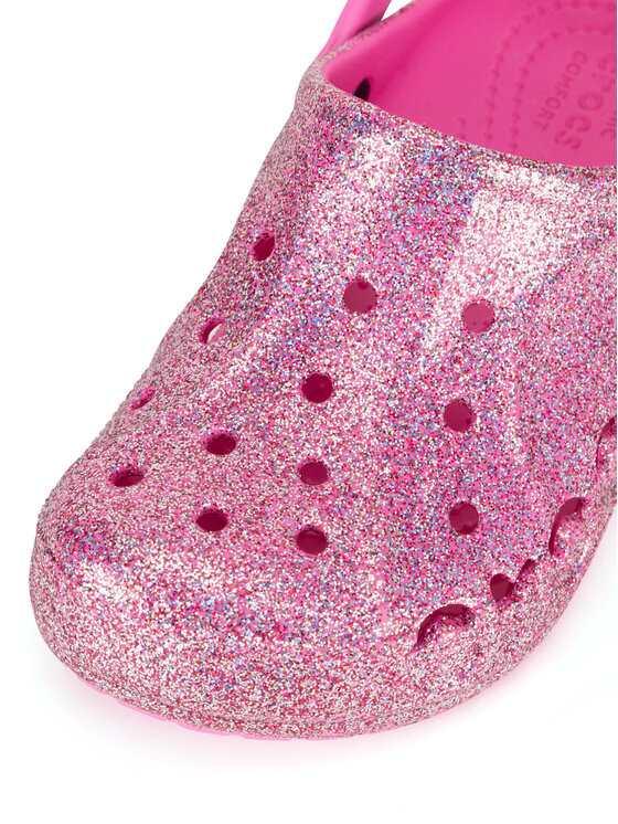 Crocs Crocs Şlapi BAYA GLITTER CLOG K 207015-7AA Roz