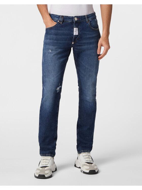 PHILIPP PLEIN PHILIPP PLEIN Jeansy 9597 Světle modrá Straight Leg