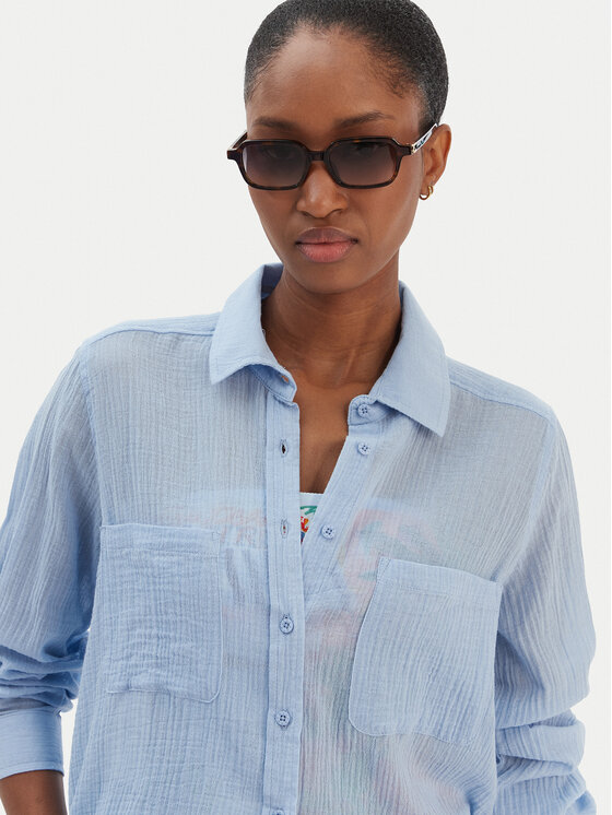 Seafolly Seafolly Camicia Breeze 55428-TO Celeste Regular Fit