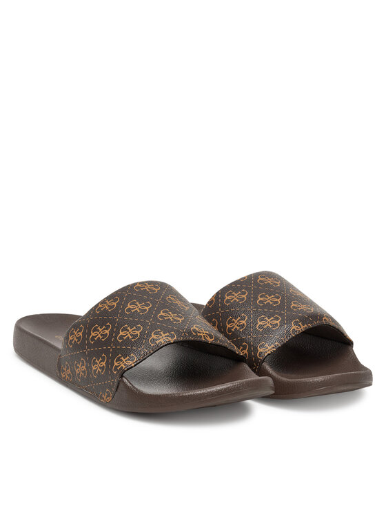 Guess Guess Klapki FMJTOKELE19 Brązowy