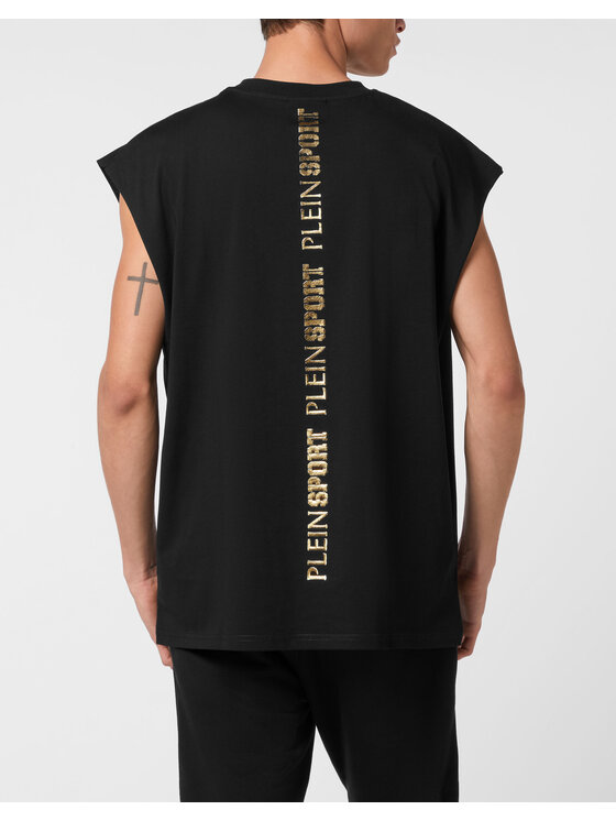 Plein Sport Plein Sport Tank top marškinėliai 24099 Juoda Regular Fit