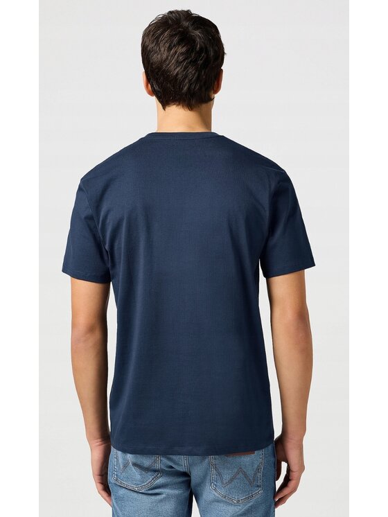 Wrangler Wrangler T-Shirt Small Graphic Tee Niebieski Regular Fit