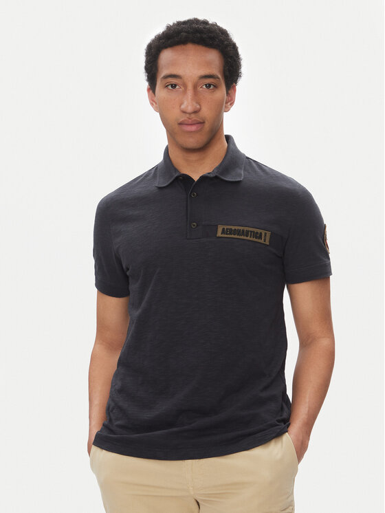 Férfi Pólóing Aeronautica Militare, Méret: 3XL, Sötétkék, 251PO1865J680