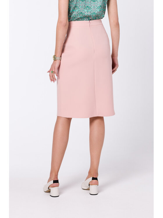 Stylove Stylove Midi sukňa S343 Ružová Regular Fit