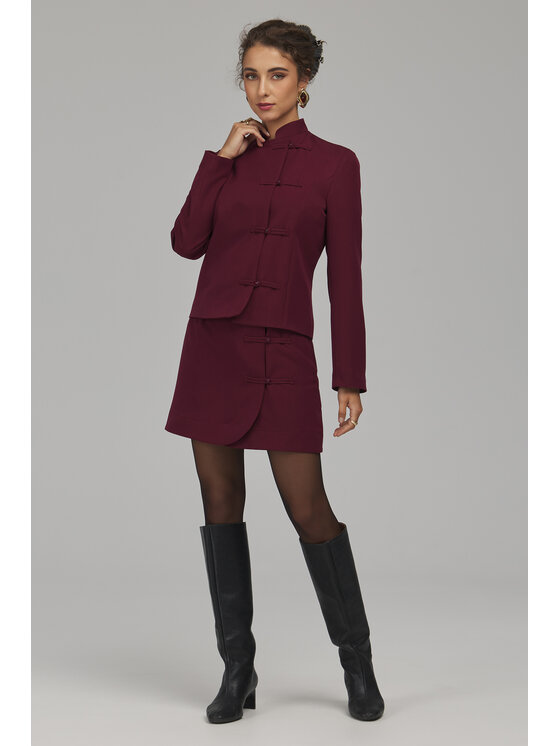 NIFE NIFE Mini sukňa SP88 Bordová Regular Fit