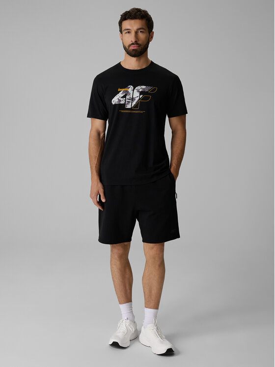 4F 4F T-Shirt BRAND CODE Czarny Regular Fit