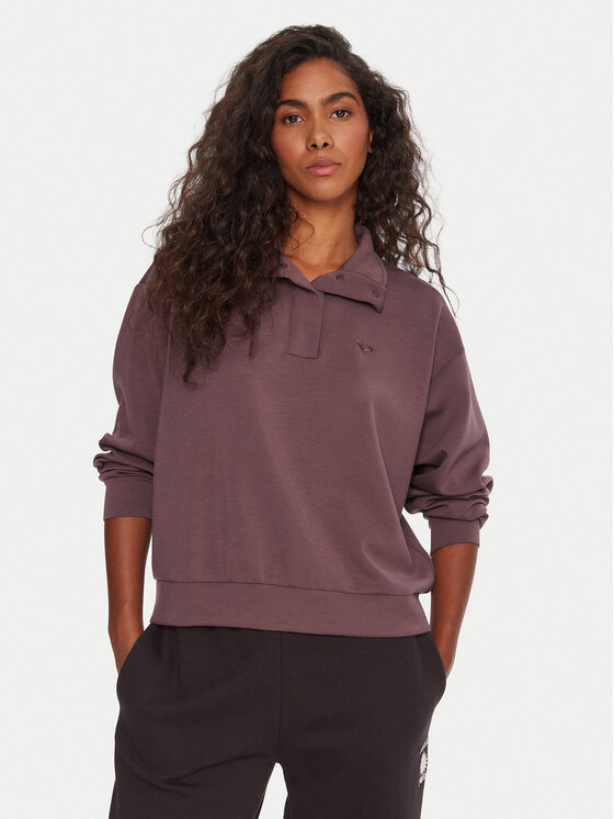 Roxy Roxy Mikina Rise & Vibe Sweet ERJFT05012 Fialová Relaxed Fit