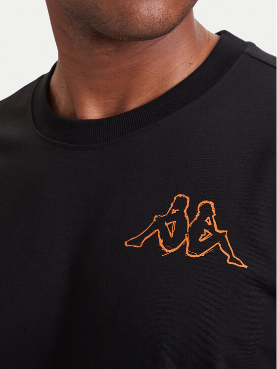 Kappa Kappa Tričko 322M1CW Čierna Comfort Fit
