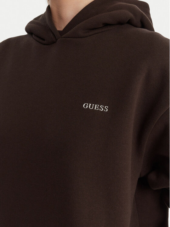Guess Guess Mikina V6RQ14 K9V31 Hnědá Regular Fit