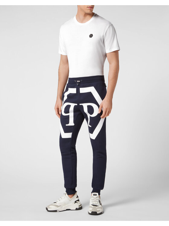 PHILIPP PLEIN PHILIPP PLEIN Jogger nohavice 103 Modrá Jogger Fit