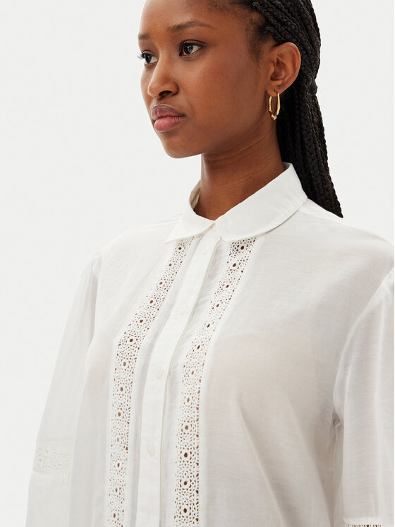 Gaudi Gaudi Camicia 511FD45028 Écru Regular Fit
