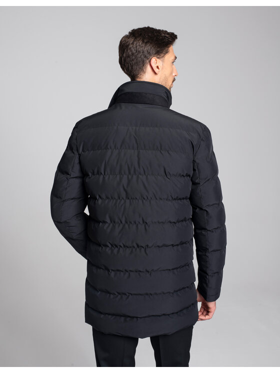 Borgio Borgio Kurtka zimowa camigliano c Czarny Slim Fit