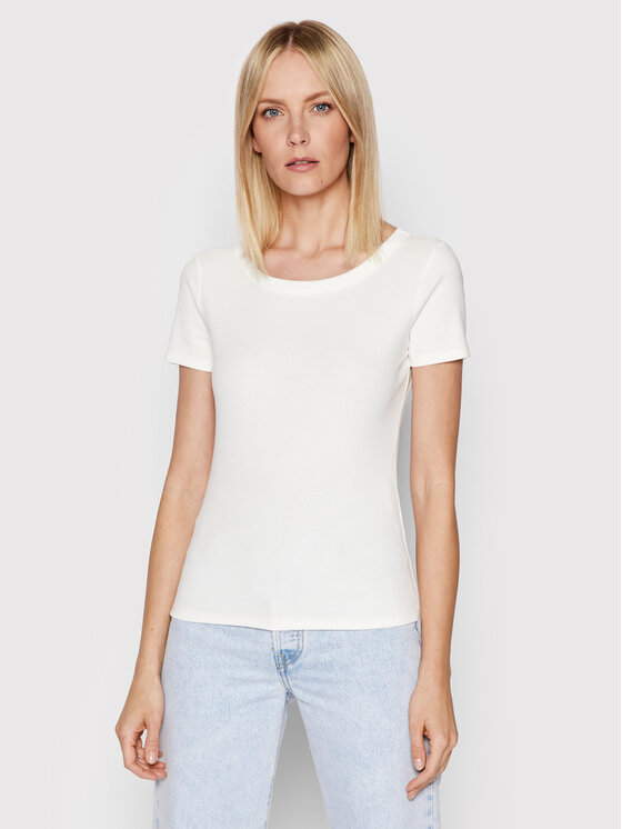 Marella Marella Тишърт Ileo 39710125 Бял Slim Fit