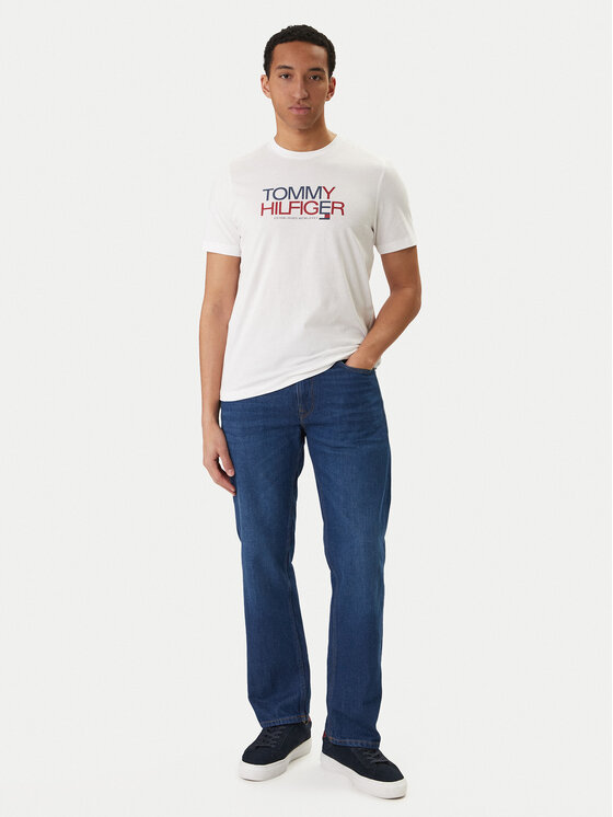 Tommy Hilfiger Tommy Hilfiger Póló Brand Love Big Text MW0MW42369 Fehér Regular Fit