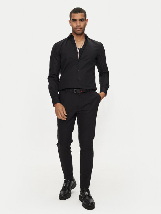 HUGO Hugo Camicia Koey 50519819 Nero Slim Fit