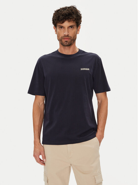 Napapijri Napapijri T-krekls Smallbox NP0A88TR Tumši zils Regular Fit