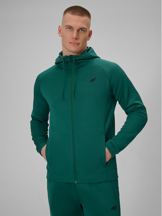 4F 4F Bluza TRAINING CLUB Zielony Regular Fit
