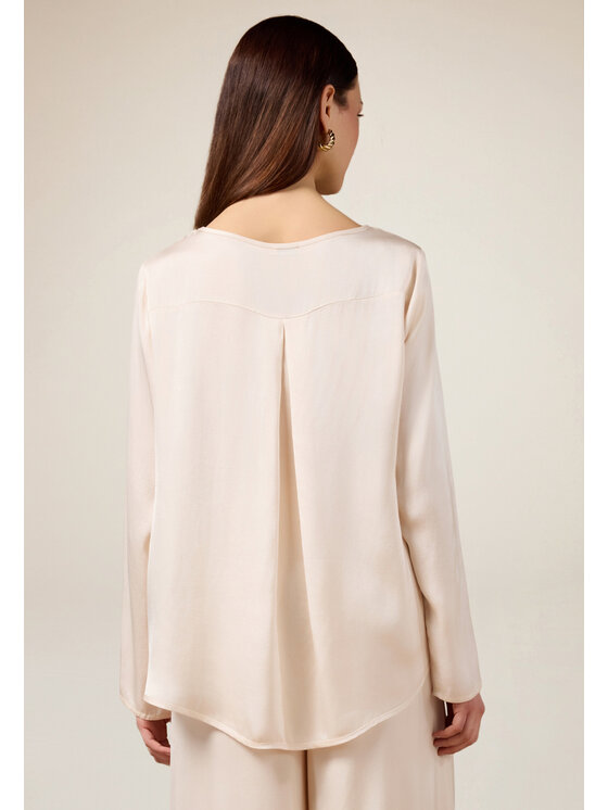Oltre Oltre Bluzka 2478R003041N002 Biały A-Line Fit