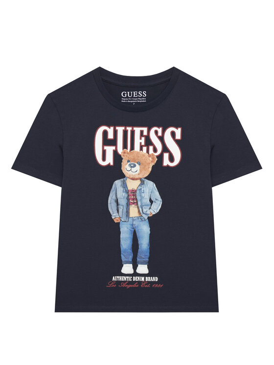 Guess Guess T-Shirt L6RI11 K8HM4 Σκούρο μπλε Regular Fit