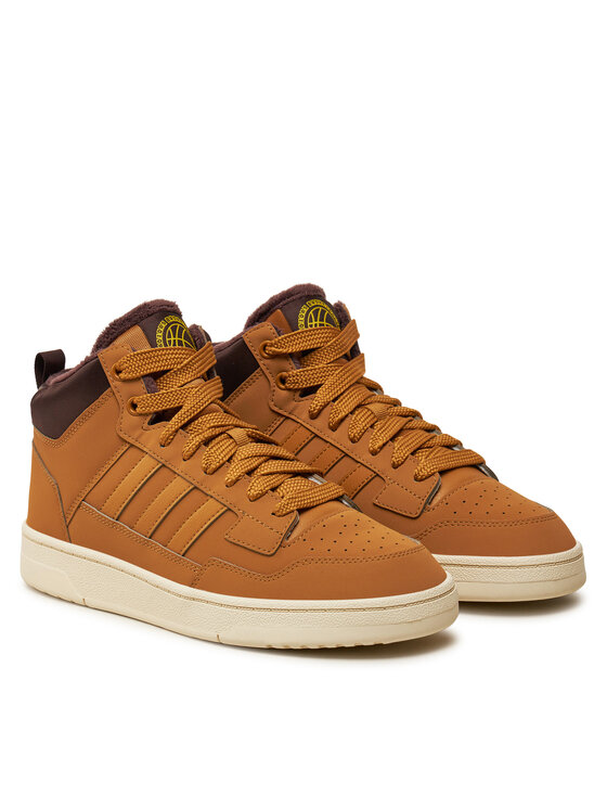 adidas adidas Sneakersy Rapid Court Mid Winterized JR0171 Brązowy
