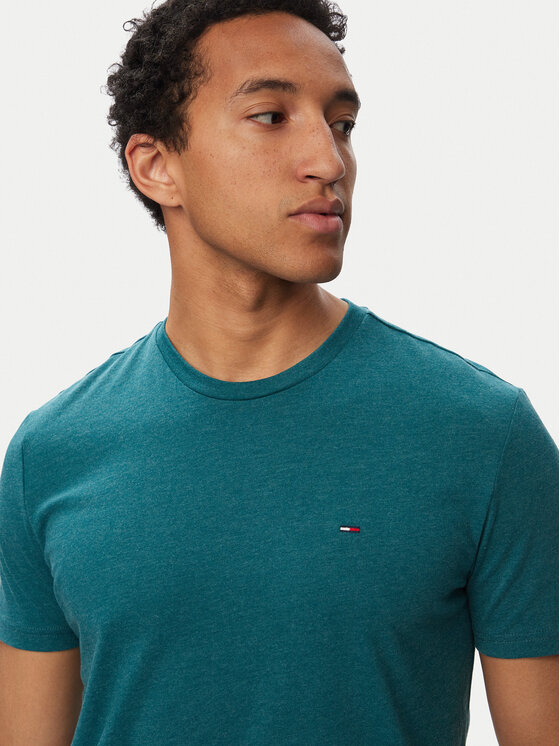 Tommy Jeans Tommy Jeans Тишърт Jaspe Htr Tee Ext DM0DM20363 Електриков Slim Fit