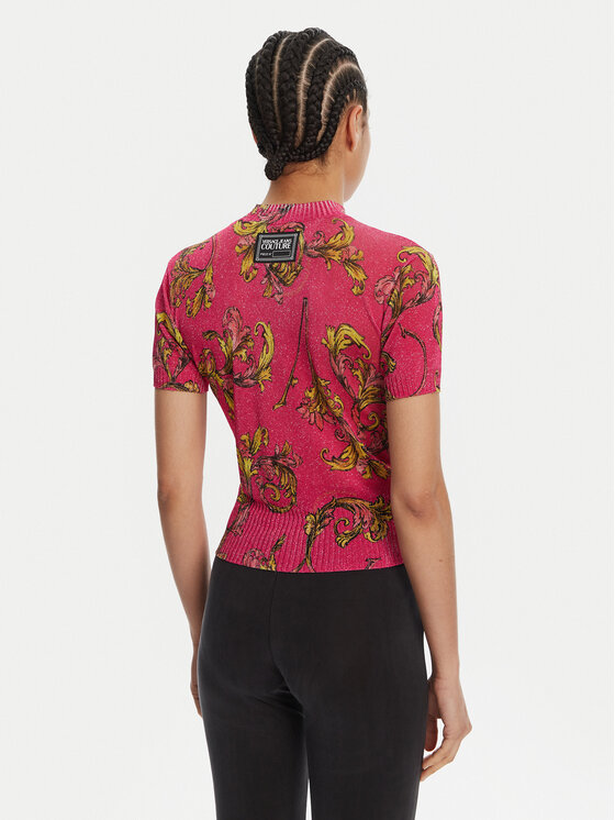 Versace Jeans Couture Versace Jeans Couture Pulover 78HAFM07 Roza Slim Fit