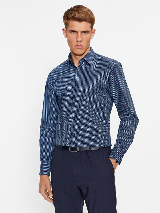 BOSS Boss Cămașă H-Hank-Kent-C1-214 50478620 Bleumarin Slim Fit