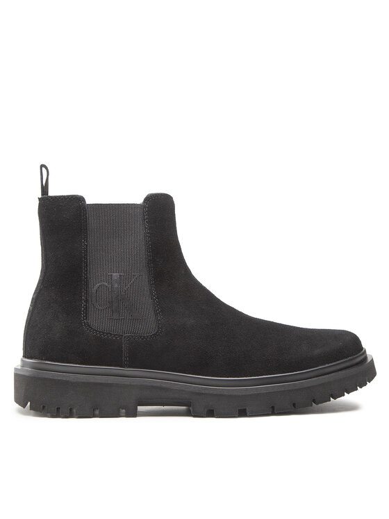 Calvin Klein Jeans Calvin Klein Jeans Kotníková obuv s elastickým prvkem Lug Mid Chelsea Boot YM0YM00271BDS Černá