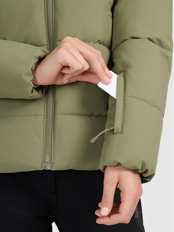 4F 4F Kurtka narciarska APRES SKI Khaki Regular Fit